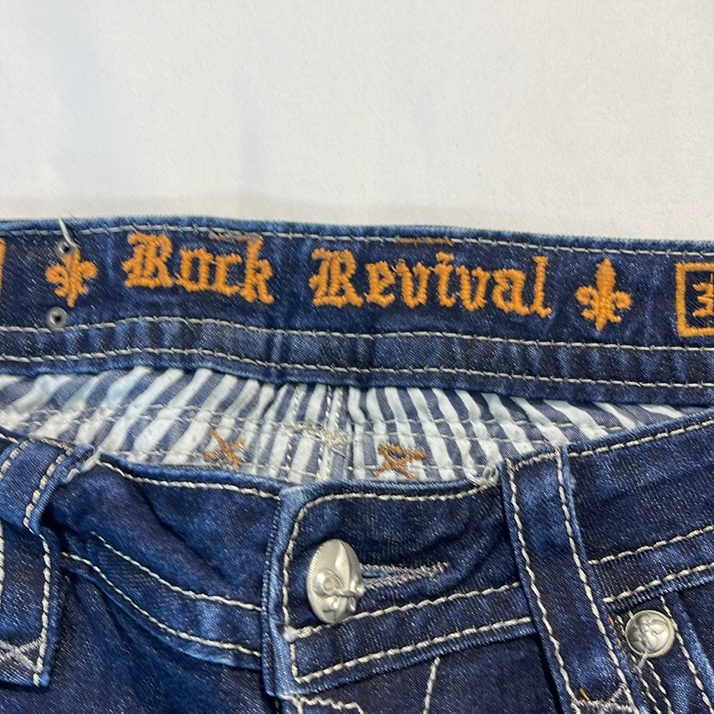ROCK REVIVAL SIZE 30 , SEE MEASUREMENTS, Classic Blue Denim Women's Jeans - Picture 5 of 12